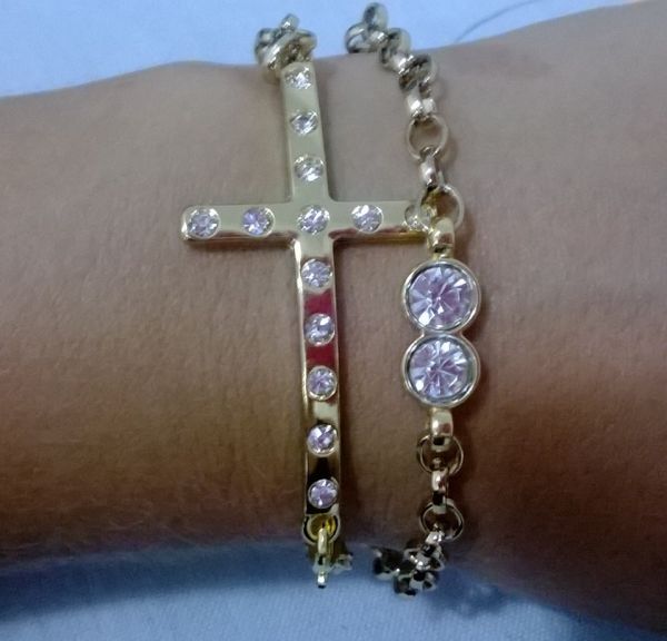 Pulseira 2 voltas cruz